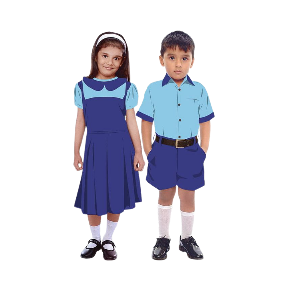 Complete Uniform Set - Pink Polo (Navy Bottom)