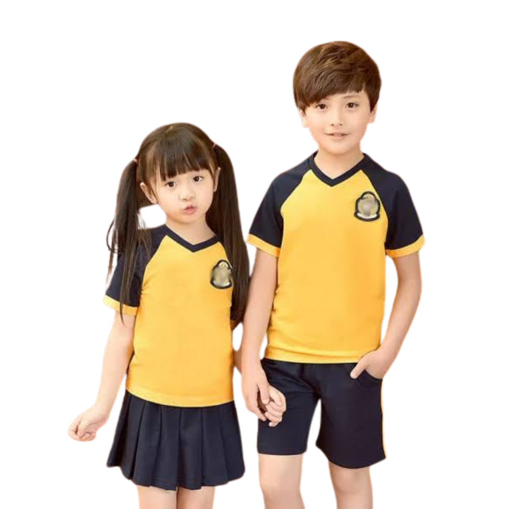 Half Shirt - Green with Yellow Trim