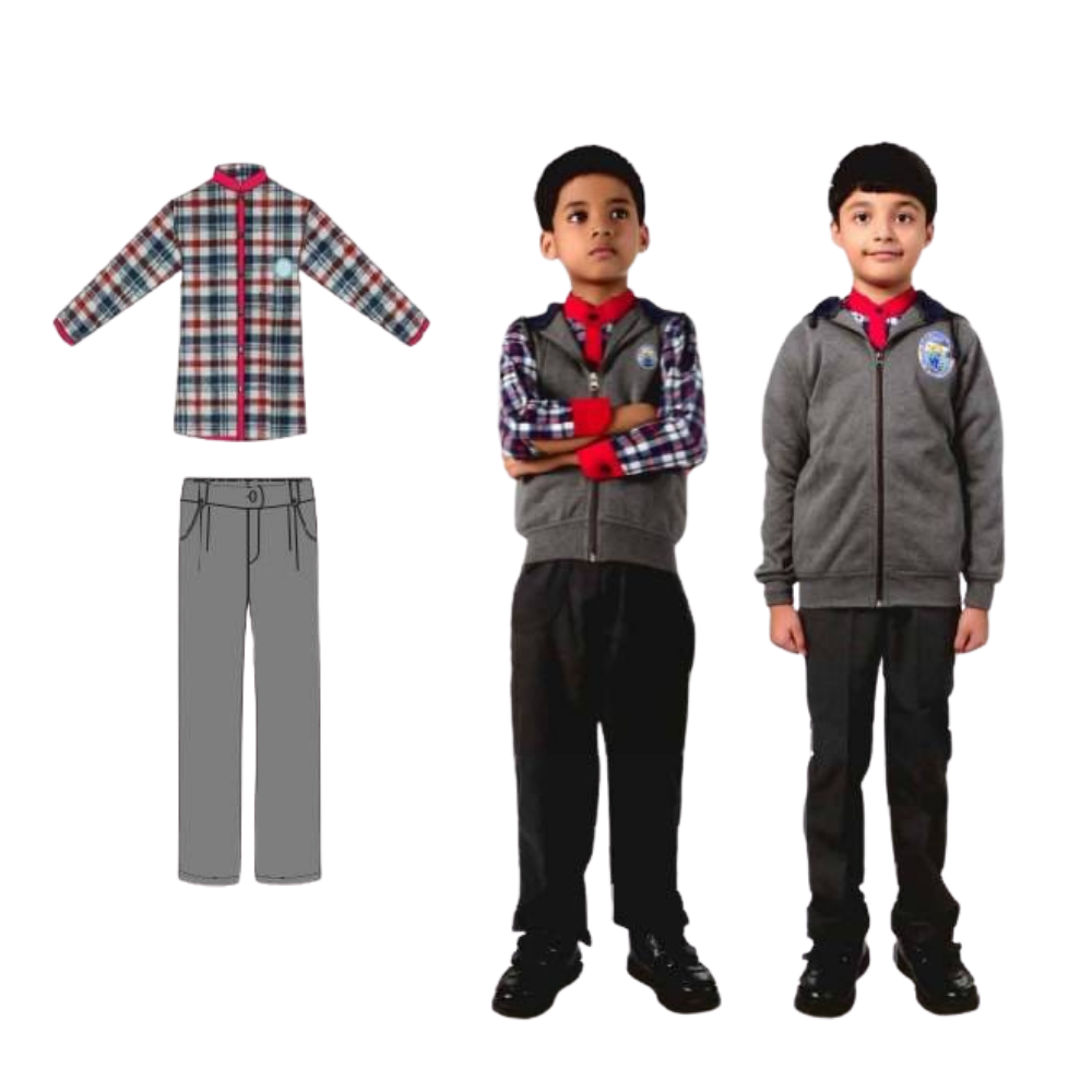 School Shirt - V-Placket Colorblock (Multi)