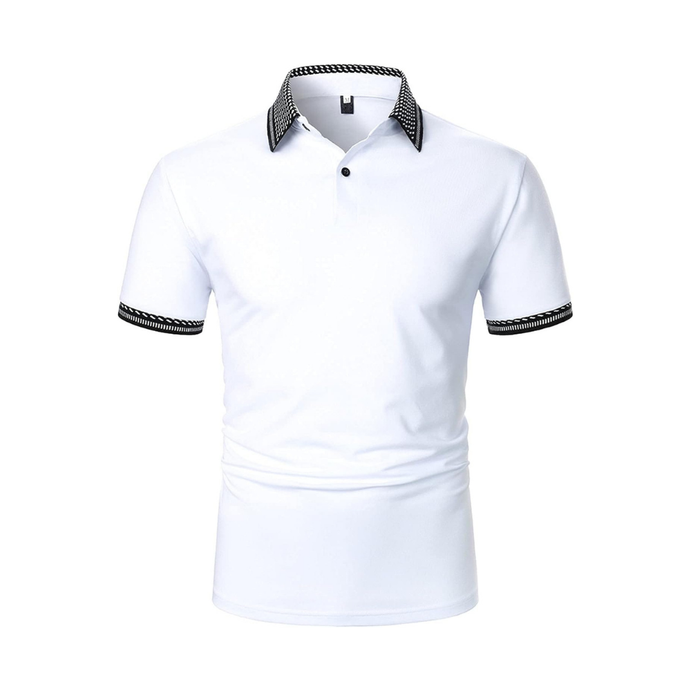 School Shirt - White Houndstooth Collar