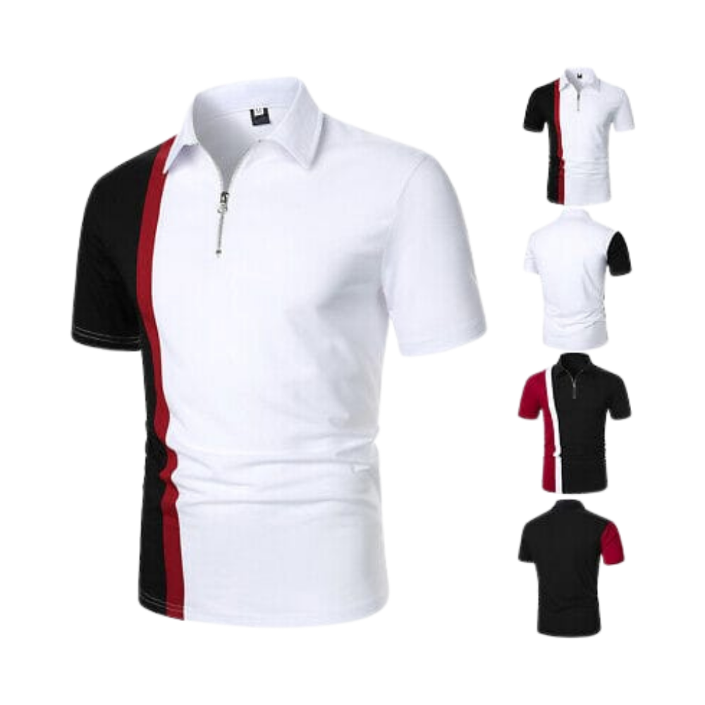 School Shirt - Zip Collar Colorblock (Multi Variant)